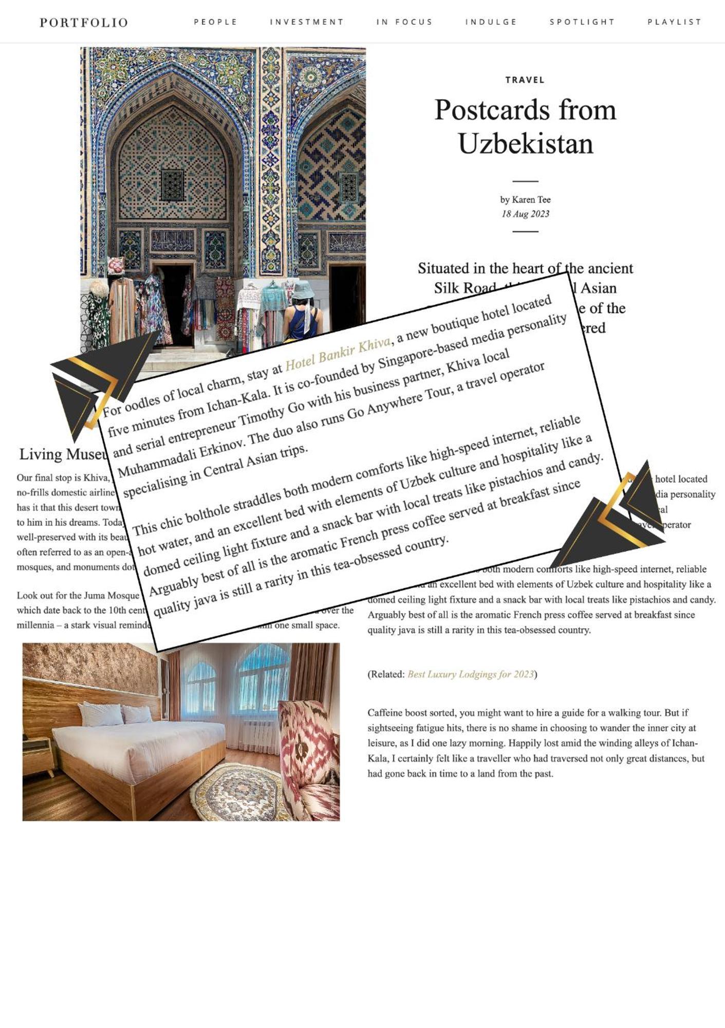 Hotel Bankir Khiva ภายนอก รูปภาพ